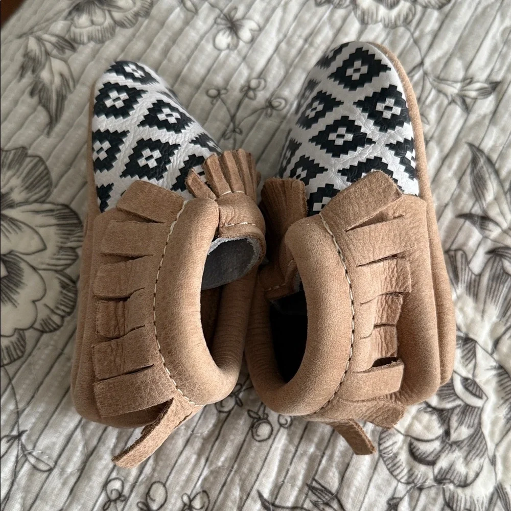 Freshly Picked Tan and Black Patterned Moccasins